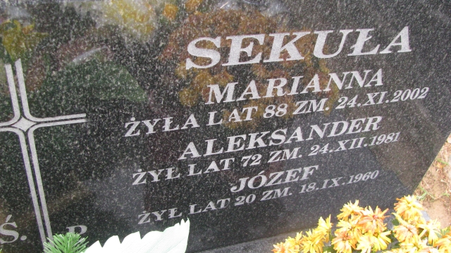 Aleksander Sekuła 1910 Kazanów - Grobonet - Wyszukiwarka osób pochowanych