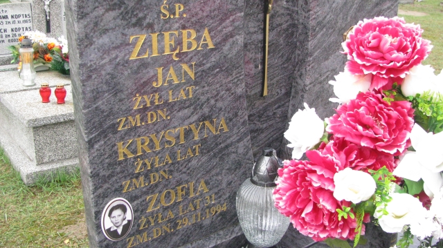 Zofia Zięba 1963 Kazanów - Grobonet - Wyszukiwarka osób pochowanych